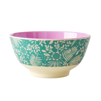 Fern and Flower Print Melamine Bowl By Rice DK